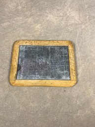 Small Antique Students Chalk Board With Wooden Frame