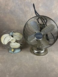 Group Of Two Antique Desk Fans