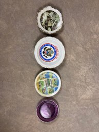 Group Of Four Plates, Varying In Designs And Origins