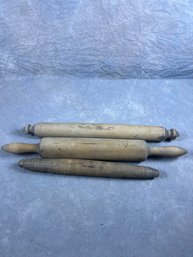 Three Assorted Old Wooden Rolling Pins