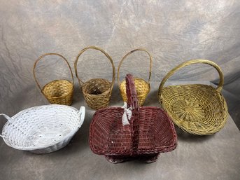 Assorted Vintage Wicker Baskets