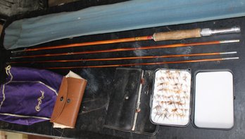9' Fly Fishing Rod W/ Flies--No Shipping