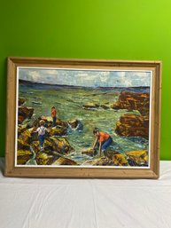 Colorful Vintage Oil On Board Signed DG Wylder