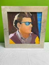 21x21 Oil On Cavas Dude By Joann Phillips