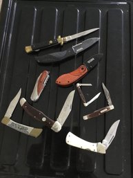 Lot Of 9 Miscellaneous Knives As Pictured