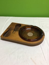 Decatur Walnut Pipe Ashtray