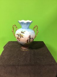 Elegant 10 Inch Tall Colorful Italian Vase